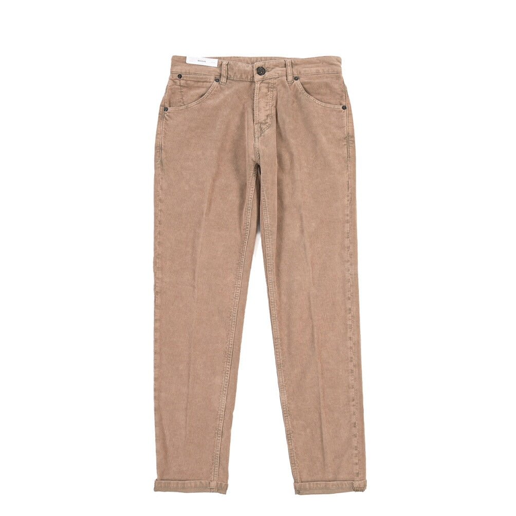 PT TORINO DENIM “REGGAE” ストレッチコットン 細畝コーデュロイテーパード パンツ ブラウン 30 | GUARDAROBA MILANO OFFICIAL STORE