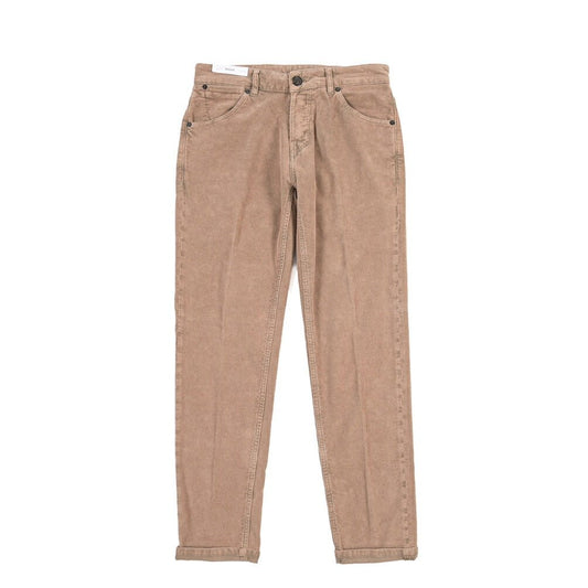 PT TORINO DENIM “REGGAE” ストレッチコットン 細畝コーデュロイテーパード パンツ ブラウン 30 | GUARDAROBA MILANO OFFICIAL STORE