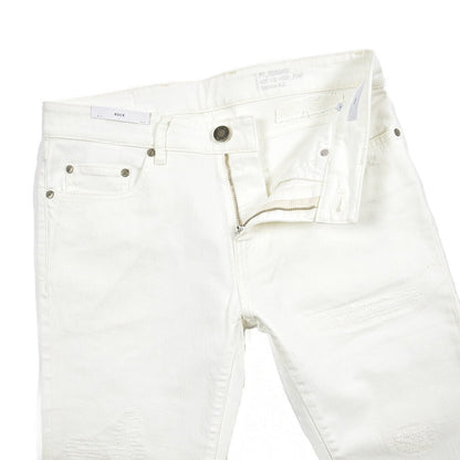 PT TORINO DENIM “ROCK” ストレッチデニム スキニージーンズ / ダメージ加工 ホワイト 30 | GUARDAROBA MILANO OFFICIAL STORE