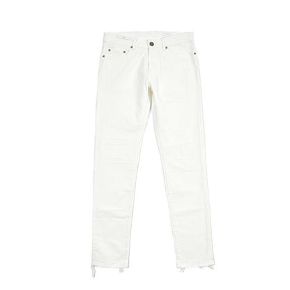 PT TORINO DENIM “ROCK” ストレッチデニム スキニージーンズ / ダメージ加工 ホワイト 30 | GUARDAROBA MILANO OFFICIAL STORE