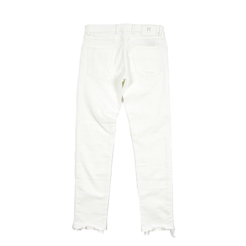 PT TORINO DENIM “ROCK” ストレッチデニム スキニージーンズ / ダメージ加工 ホワイト 30 | GUARDAROBA MILANO OFFICIAL STORE