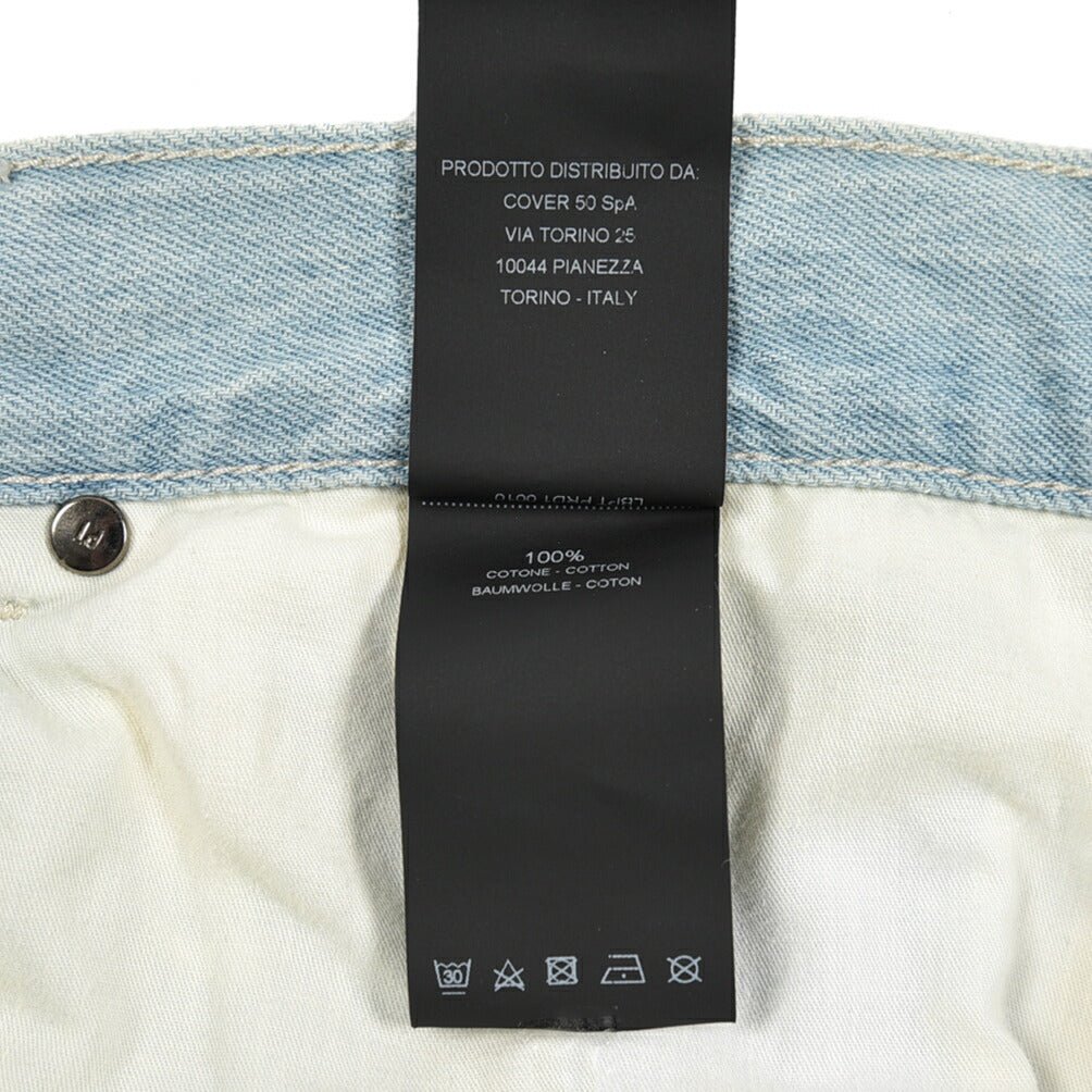 PT TORINO DENIM / "SKATER" コットン100%デニム ワイドシルエットジーンズ / ペイント加工 オフホワイト 26 | GUARDAROBA MILANO OFFICIAL STORE