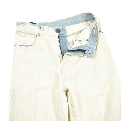 PT TORINO DENIM / "SKATER" コットン100%デニム ワイドシルエットジーンズ / ペイント加工 オフホワイト 26 | GUARDAROBA MILANO OFFICIAL STORE