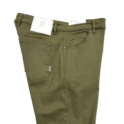 PT TORINO DENIM “SOUL” リヨセル混コットン ストレッチカラーパンツ カーキグリーン 34 | GUARDAROBA MILANO OFFICIAL STORE
