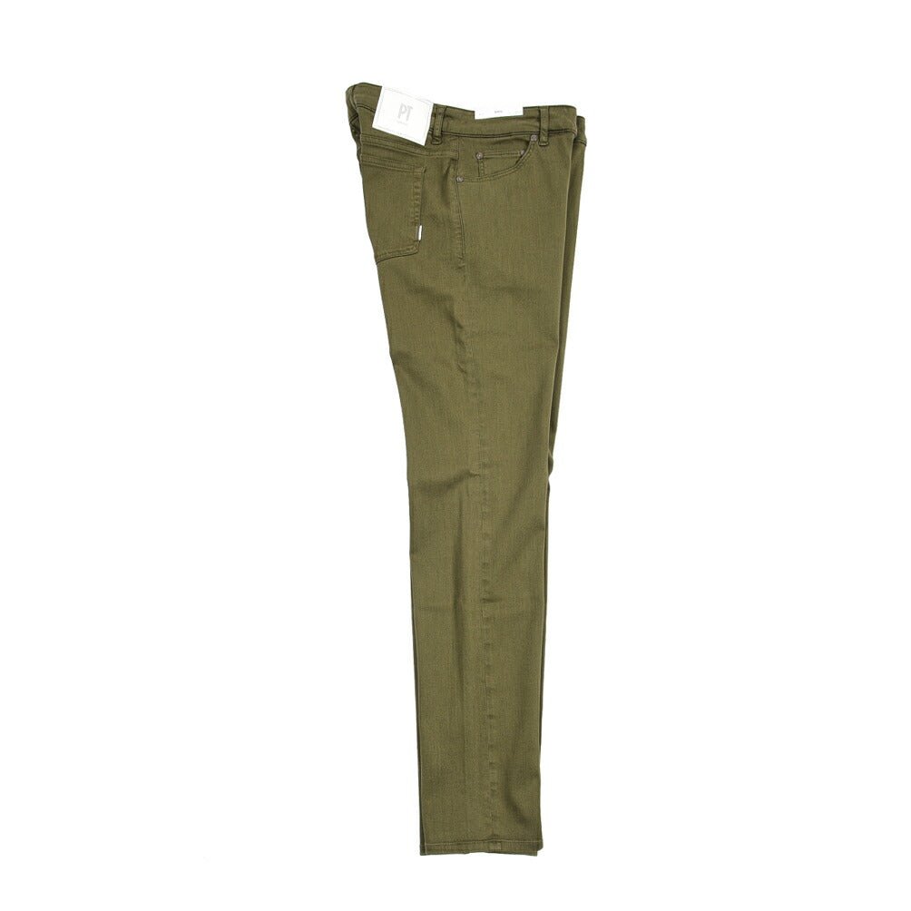 PT TORINO DENIM “SOUL” リヨセル混コットン ストレッチカラーパンツ カーキグリーン 34 | GUARDAROBA MILANO OFFICIAL STORE