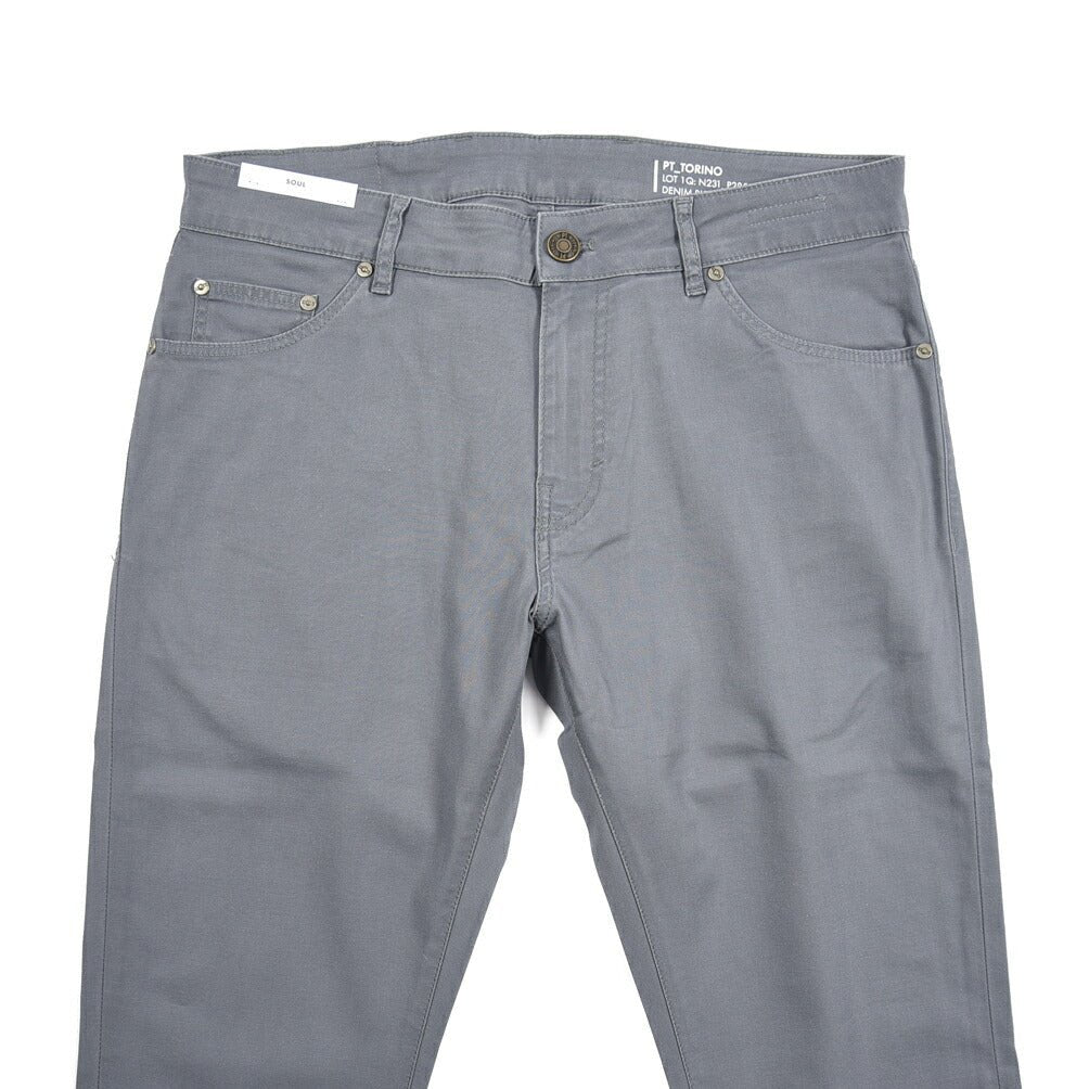 PT TORINO DENIM "SOUL" リヨセル混コットン ストレッチスリムパンツ グレー 33 | GUARDAROBA MILANO OFFICIAL STORE