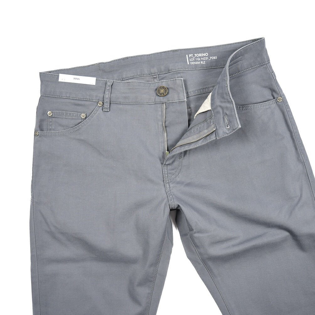PT TORINO DENIM "SOUL" リヨセル混コットン ストレッチスリムパンツ グレー 33 | GUARDAROBA MILANO OFFICIAL STORE