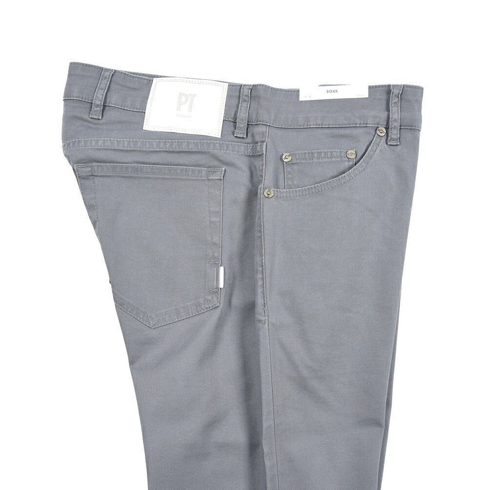 PT TORINO DENIM "SOUL" リヨセル混コットン ストレッチスリムパンツ グレー 33 | GUARDAROBA MILANO OFFICIAL STORE