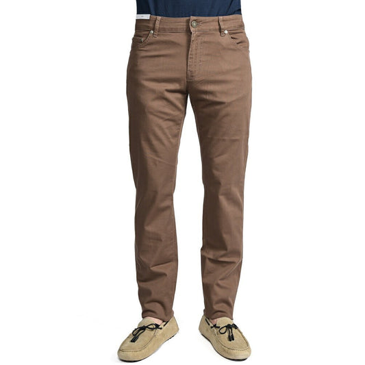 PT TORINO DENIM "SOUL" リヨセル混コットン ストレッチスリムパンツ ブラウン 31 | GUARDAROBA MILANO OFFICIAL STORE