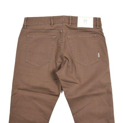 PT TORINO DENIM "SOUL" リヨセル混コットン ストレッチスリムパンツ ブラウン 31 | GUARDAROBA MILANO OFFICIAL STORE
