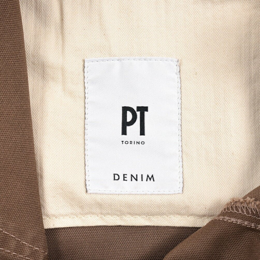 PT TORINO DENIM "SOUL" リヨセル混コットン ストレッチスリムパンツ ブラウン 31 | GUARDAROBA MILANO OFFICIAL STORE