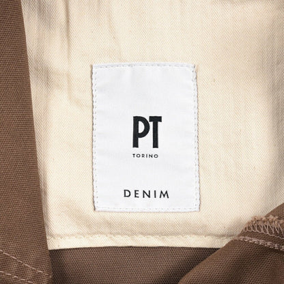 PT TORINO DENIM "SOUL" リヨセル混コットン ストレッチスリムパンツ ブラウン 31 | GUARDAROBA MILANO OFFICIAL STORE