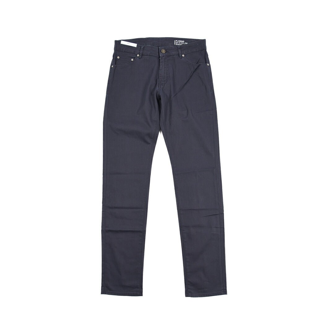 PT TORINO DENIM "SOUL" リヨセル混コットン ストレッチスリムパンツ ネイビー(0340) 30 | GUARDAROBA MILANO OFFICIAL STORE