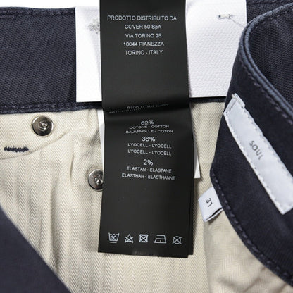 PT TORINO DENIM "SOUL" リヨセル混コットン ストレッチスリムパンツ ネイビー(0340) 30 | GUARDAROBA MILANO OFFICIAL STORE