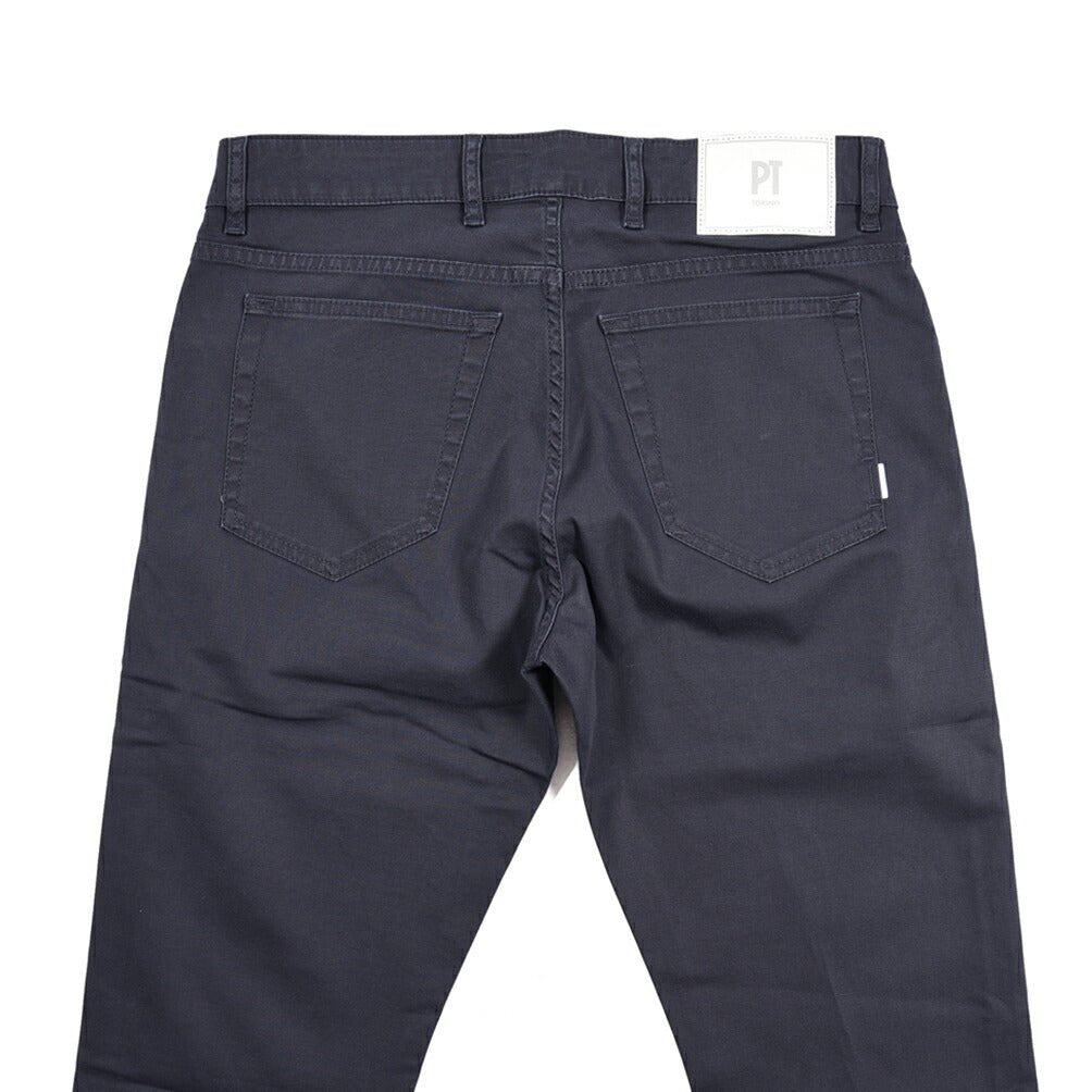 PT TORINO DENIM "SOUL" リヨセル混コットン ストレッチスリムパンツ ネイビー(0340) 30 | GUARDAROBA MILANO OFFICIAL STORE