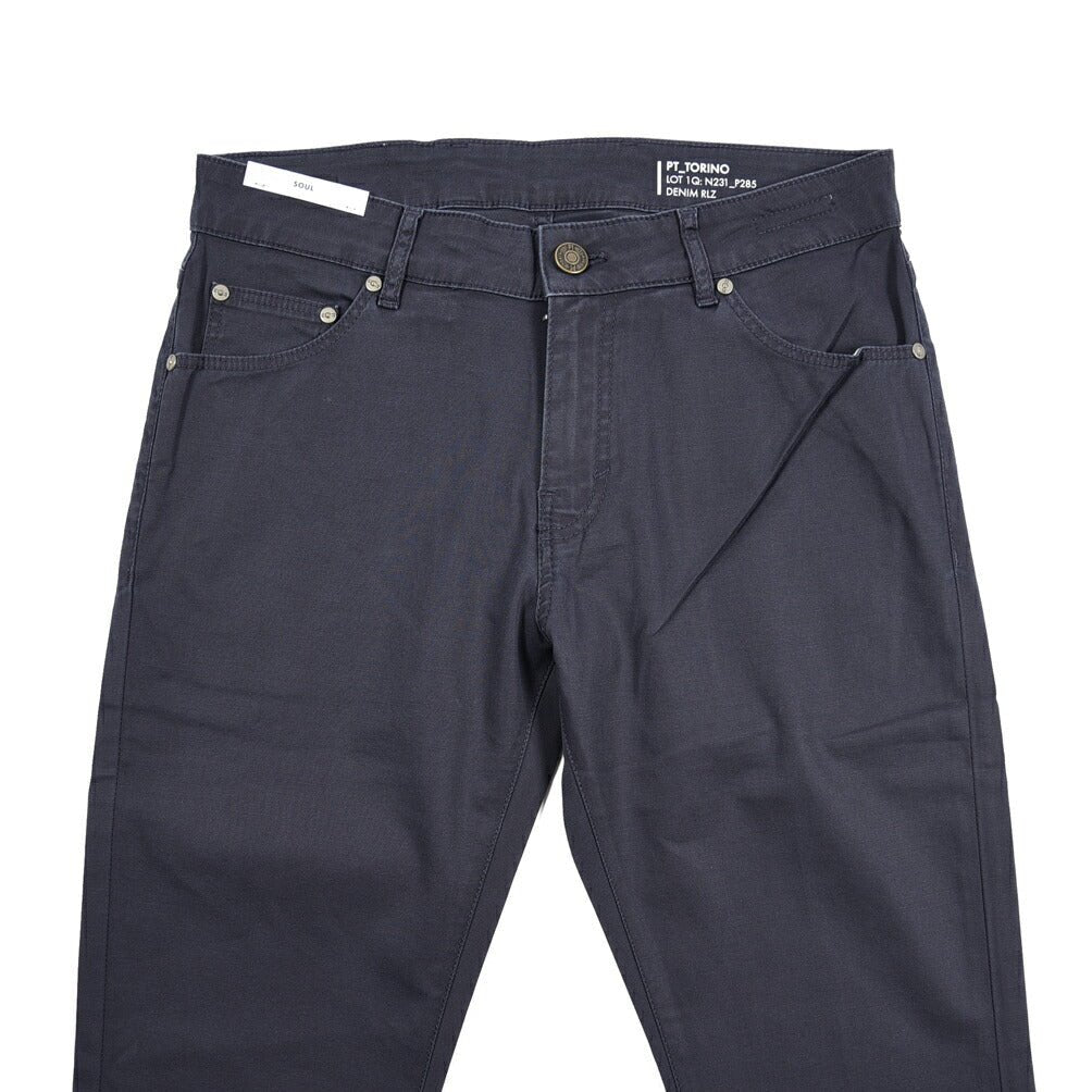 PT TORINO DENIM "SOUL" リヨセル混コットン ストレッチスリムパンツ ネイビー(0340) 30 | GUARDAROBA MILANO OFFICIAL STORE