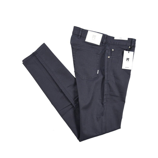 PT TORINO DENIM "SOUL" リヨセル混コットン ストレッチスリムパンツ ネイビー(0340) 30 | GUARDAROBA MILANO OFFICIAL STORE