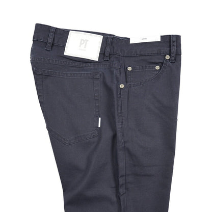 PT TORINO DENIM "SOUL" リヨセル混コットン ストレッチスリムパンツ ネイビー(0340) 30 | GUARDAROBA MILANO OFFICIAL STORE