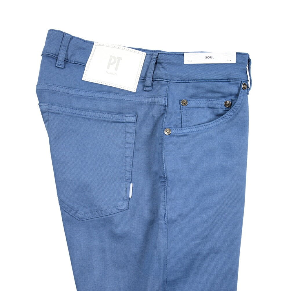 PT TORINO DENIM "SOUL" リヨセル混コットン ストレッチスリムパンツ ブルー 31 | GUARDAROBA MILANO OFFICIAL STORE