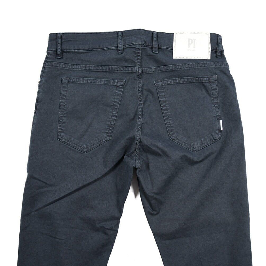 PT TORINO DENIM "SOUL" リヨセル混コットン ストレッチスリムパンツ ネイビー(Y380) 29 | GUARDAROBA MILANO OFFICIAL STORE