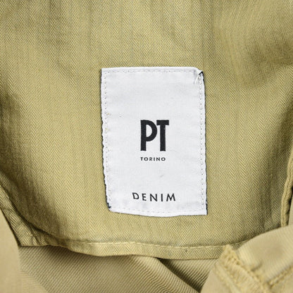 PT TORINO DENIM "SOUL" リヨセル混コットンチノ スリムフィットパンツ ベージュ 35 | GUARDAROBA MILANO OFFICIAL STORE