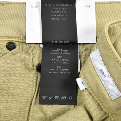 PT TORINO DENIM "SOUL" リヨセル混コットンチノ スリムフィットパンツ ベージュ 35 | GUARDAROBA MILANO OFFICIAL STORE