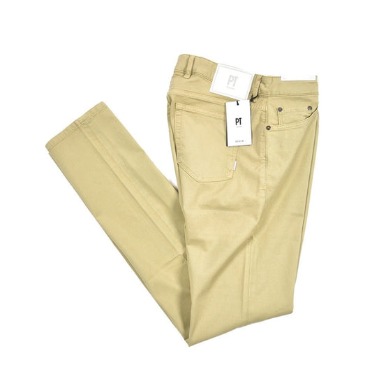 PT TORINO DENIM "SOUL" リヨセル混コットンチノ スリムフィットパンツ ベージュ 35 | GUARDAROBA MILANO OFFICIAL STORE