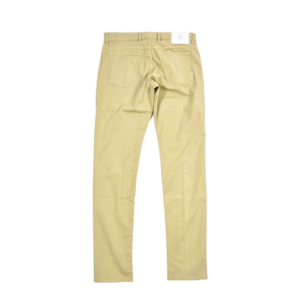 PT TORINO DENIM "SOUL" リヨセル混コットンチノ スリムフィットパンツ ベージュ 35 | GUARDAROBA MILANO OFFICIAL STORE