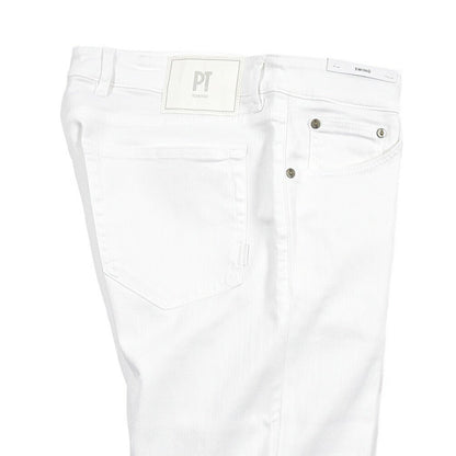 PT TORINO DENIM “SWING” リヨセル混コットン ストレッチカラーパンツ ホワイト 35 | GUARDAROBA MILANO OFFICIAL STORE