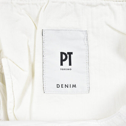 PT TORINO DENIM “SWING” リヨセル混コットン ストレッチカラーパンツ ホワイト 35 | GUARDAROBA MILANO OFFICIAL STORE