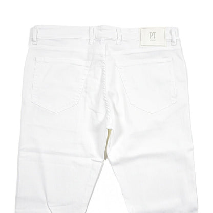 PT TORINO DENIM “SWING” リヨセル混コットン ストレッチカラーパンツ ホワイト 35 | GUARDAROBA MILANO OFFICIAL STORE