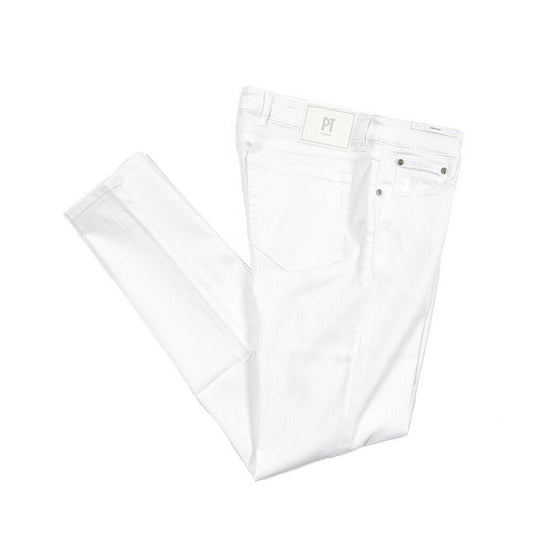 PT TORINO DENIM “SWING” リヨセル混コットン ストレッチカラーパンツ ホワイト 35 | GUARDAROBA MILANO OFFICIAL STORE