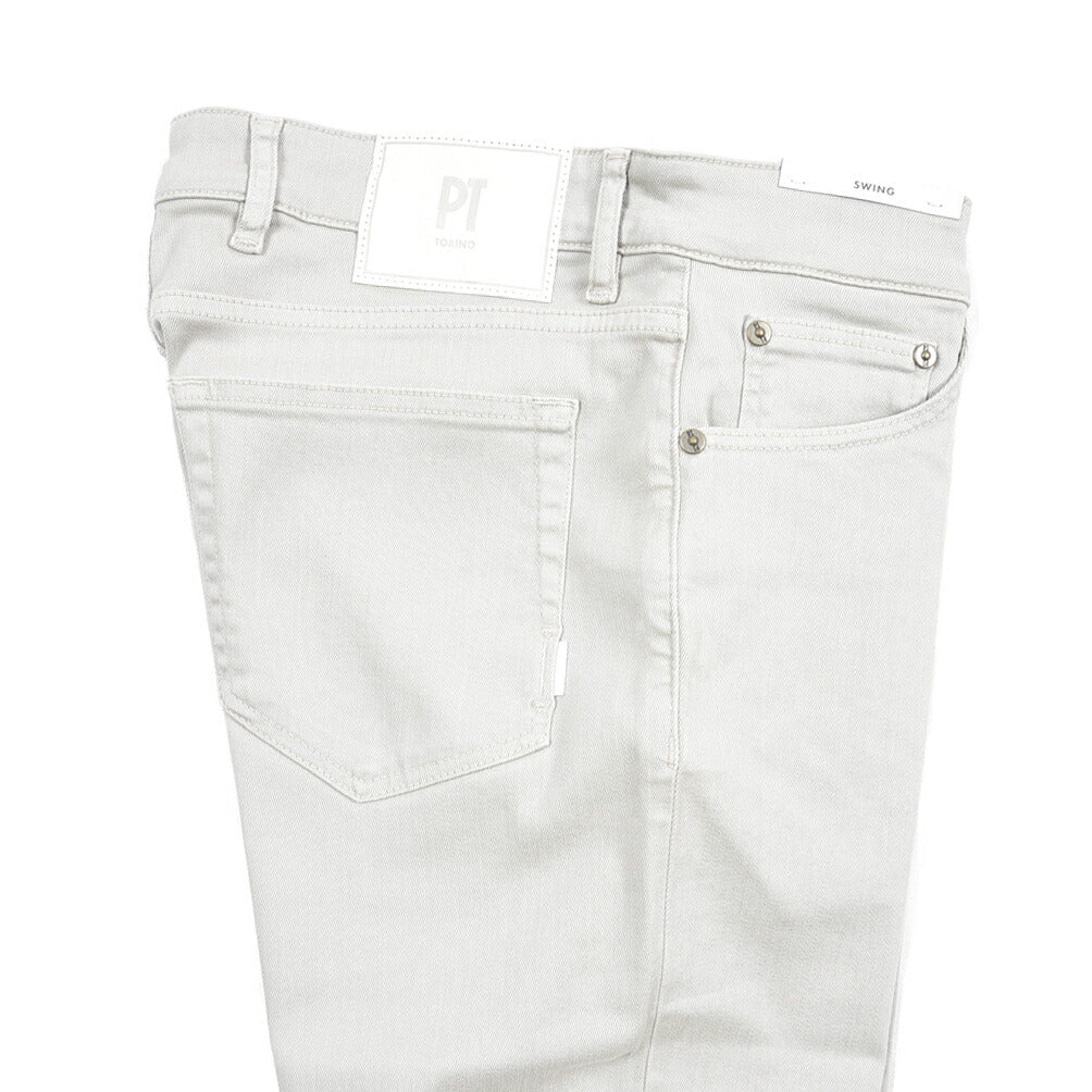 PT TORINO DENIM “SWING” リヨセル混コットン ストレッチカラーパンツ ライトグレー 31 | GUARDAROBA MILANO OFFICIAL STORE