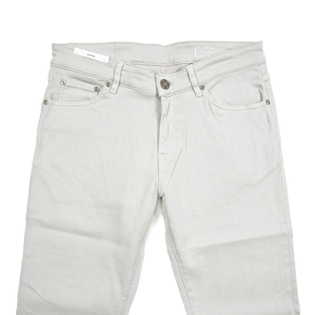 PT TORINO DENIM “SWING” リヨセル混コットン ストレッチカラーパンツ ライトグレー 31 | GUARDAROBA MILANO OFFICIAL STORE