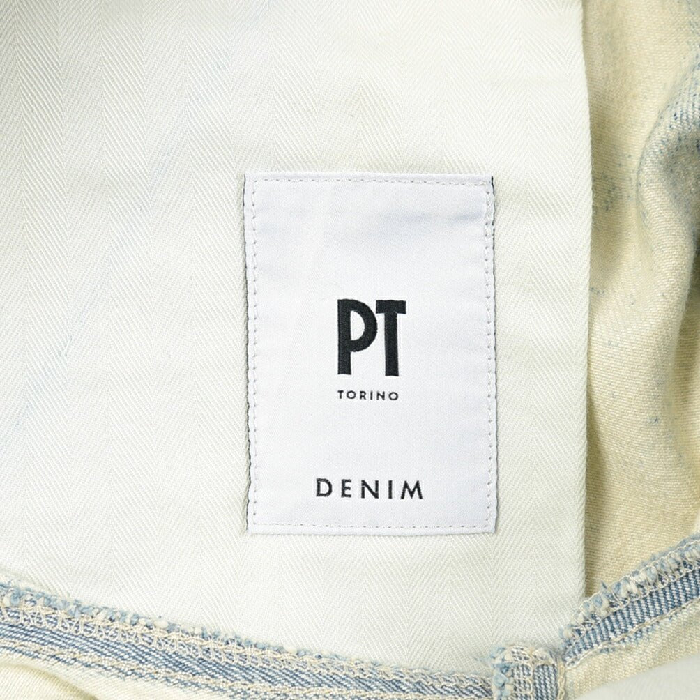PT TORINO DENIM / "THE PILOT" コットン100%デニム ペイントパンツ オフホワイト 30 | GUARDAROBA MILANO OFFICIAL STORE