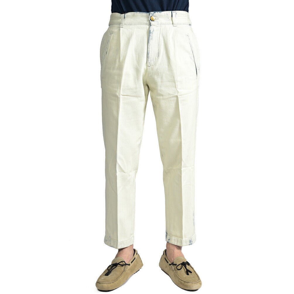 PT TORINO DENIM / "THE PILOT" コットン100%デニム ペイントパンツ オフホワイト 30 | GUARDAROBA MILANO OFFICIAL STORE