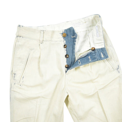 PT TORINO DENIM / "THE PILOT" コットン100%デニム ペイントパンツ オフホワイト 30 | GUARDAROBA MILANO OFFICIAL STORE