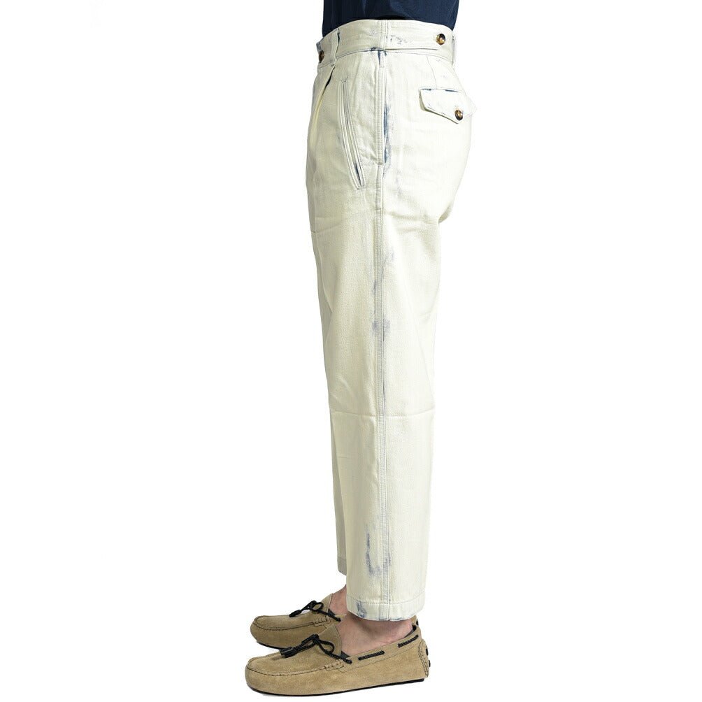 PT TORINO DENIM / "THE PILOT" コットン100%デニム ペイントパンツ オフホワイト 30 | GUARDAROBA MILANO OFFICIAL STORE