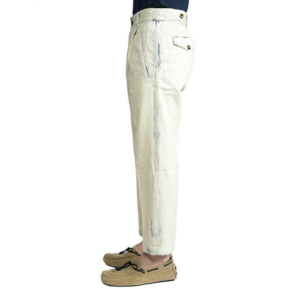 PT TORINO DENIM / "THE PILOT" コットン100%デニム ペイントパンツ オフホワイト 30 | GUARDAROBA MILANO OFFICIAL STORE