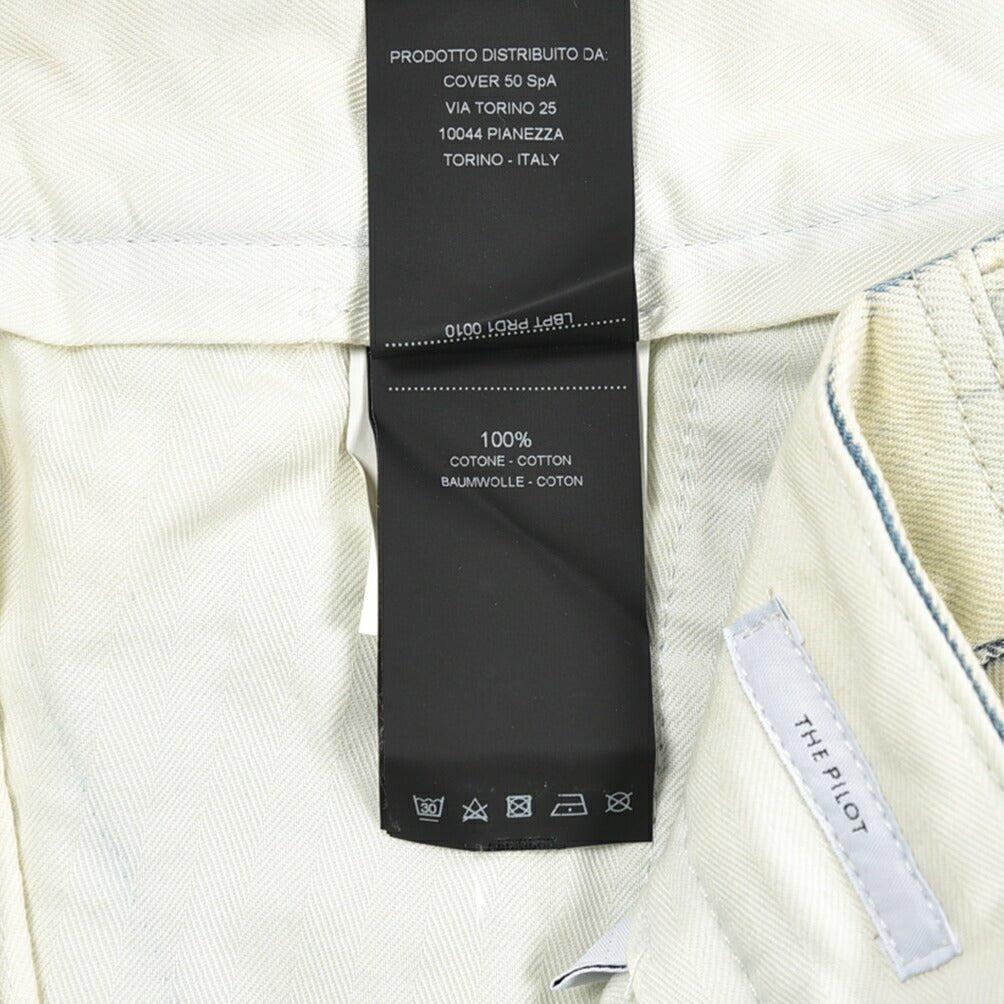 PT TORINO DENIM / "THE PILOT" コットン100%デニム ペイントパンツ オフホワイト 30 | GUARDAROBA MILANO OFFICIAL STORE