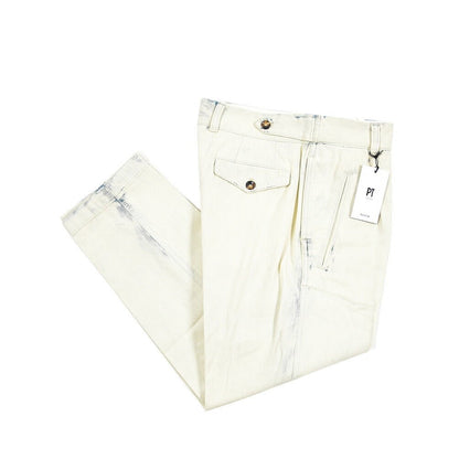 PT TORINO DENIM / "THE PILOT" コットン100%デニム ペイントパンツ オフホワイト 30 | GUARDAROBA MILANO OFFICIAL STORE
