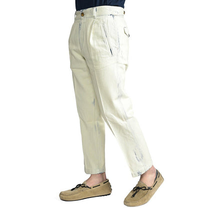 PT TORINO DENIM / "THE PILOT" コットン100%デニム ペイントパンツ オフホワイト 30 | GUARDAROBA MILANO OFFICIAL STORE
