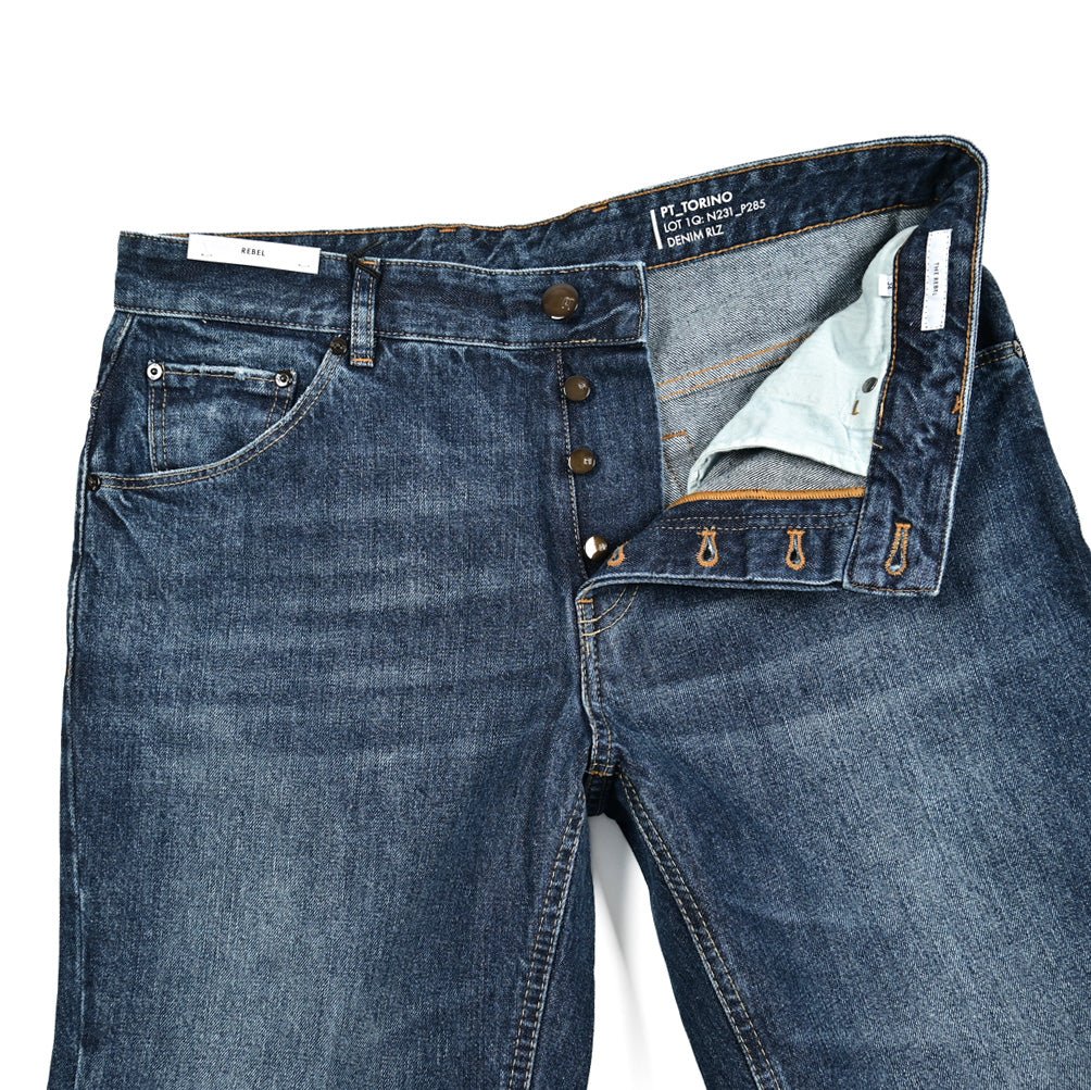 【販売期間前】PT TORINO DENIM THE REBEL コットン100%デニム ワイドジーンズ / PT05｜GUARDAROBA MILANO OFFICIAL STORE