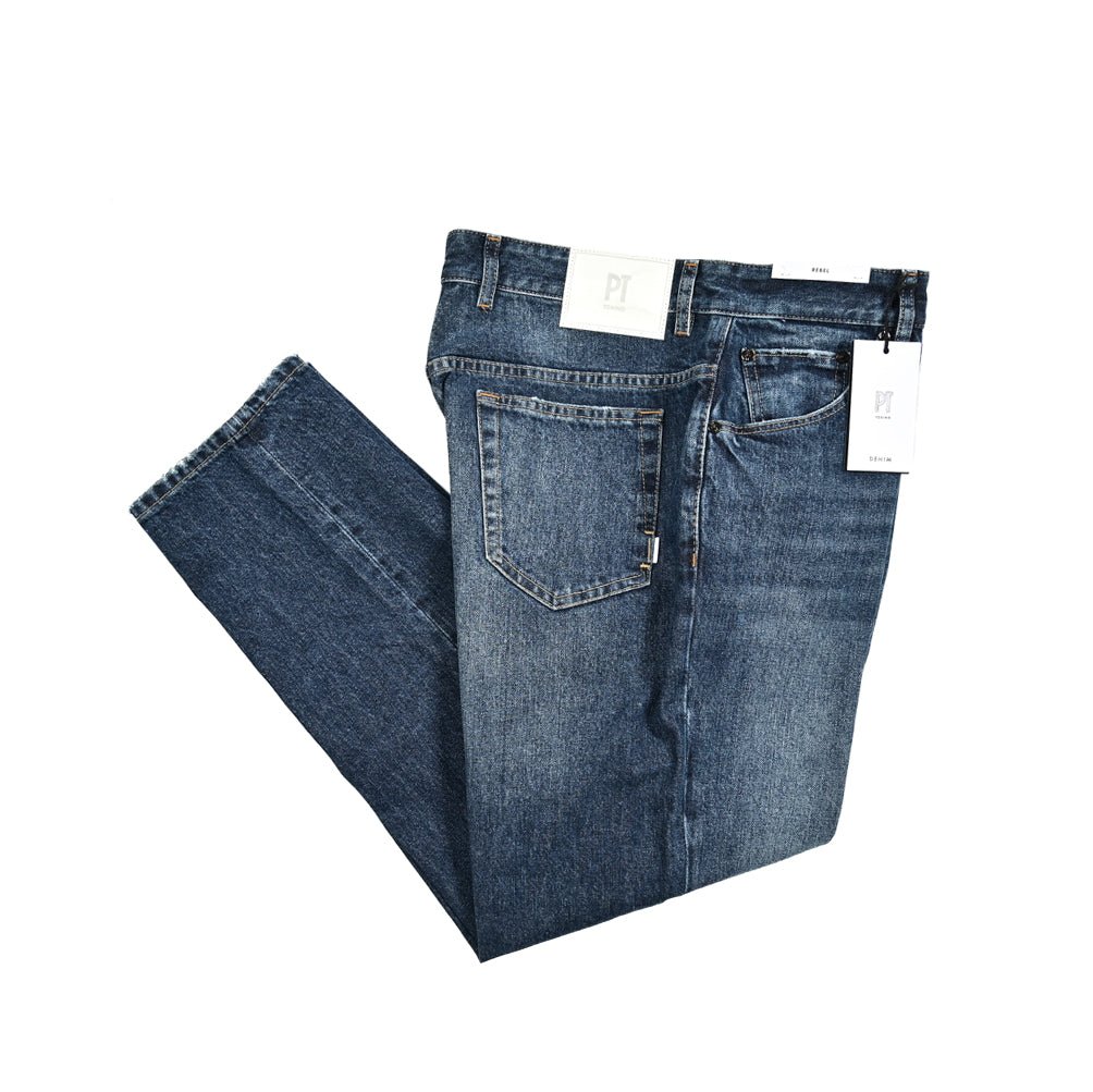 【販売期間前】PT TORINO DENIM THE REBEL コットン100%デニム ワイドジーンズ / PT05｜GUARDAROBA MILANO OFFICIAL STORE