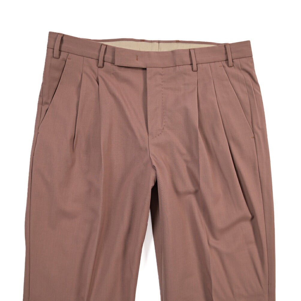 PT TORINO Edge “DICIANNOVE” ナイロン混ウール ツータックスラックス ピンク 46 | GUARDAROBA MILANO OFFICIAL STORE