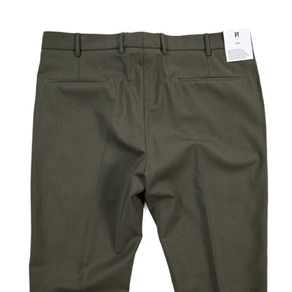 PT TORINO Edge “DIECI” ストレッチウール ノータックスラックス カーキグリーン 50 | GUARDAROBA MILANO OFFICIAL STORE