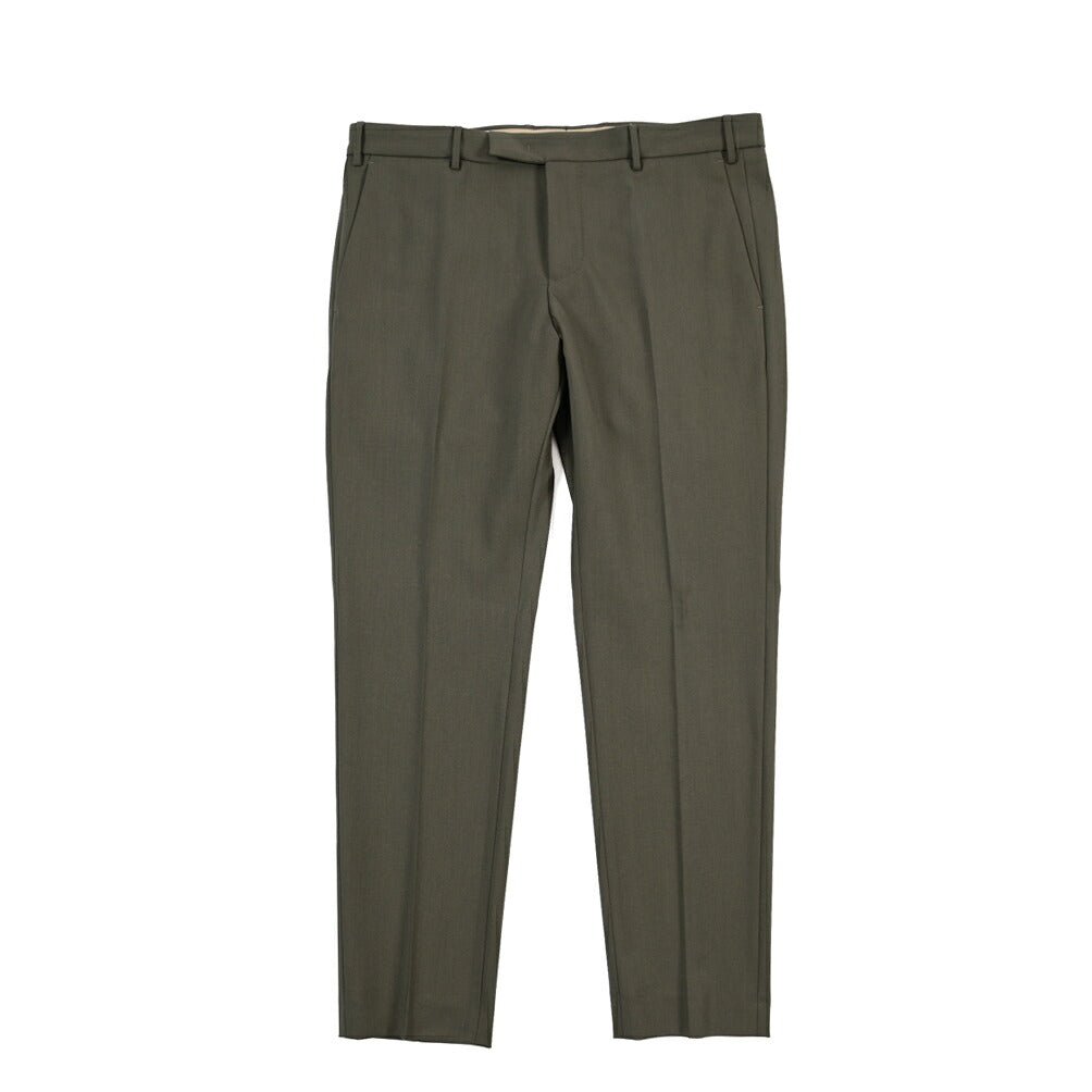 PT TORINO Edge “DIECI” ストレッチウール ノータックスラックス カーキグリーン 50 | GUARDAROBA MILANO OFFICIAL STORE
