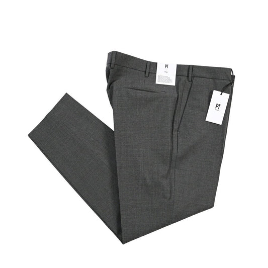 PT TORINO Edge “DIECI” ストレッチウール ノータックスラックス グレー 44 | GUARDAROBA MILANO OFFICIAL STORE
