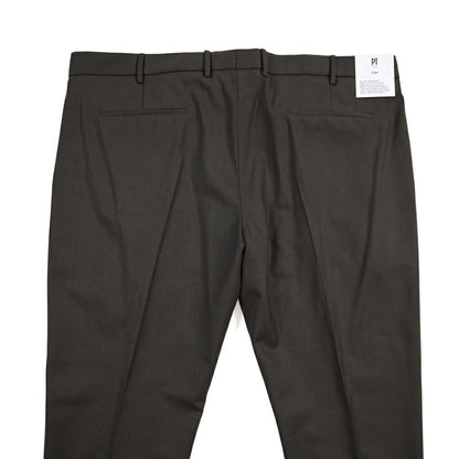 PT TORINO Edge “DIECI” ストレッチウール ワンタックスラックス ブラウン 56 | GUARDAROBA MILANO OFFICIAL STORE