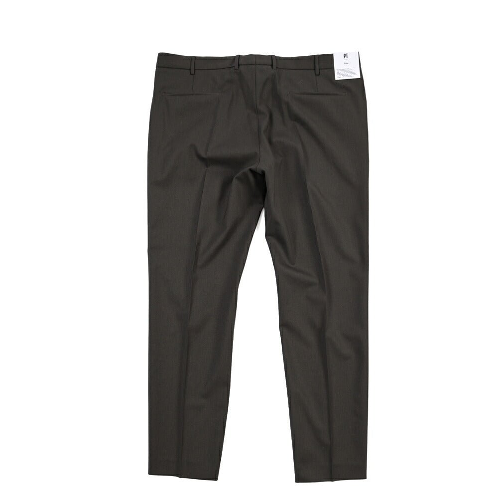 PT TORINO Edge “DIECI” ストレッチウール ノータックスラックス ダークブラウン 54 | GUARDAROBA MILANO OFFICIAL STORE